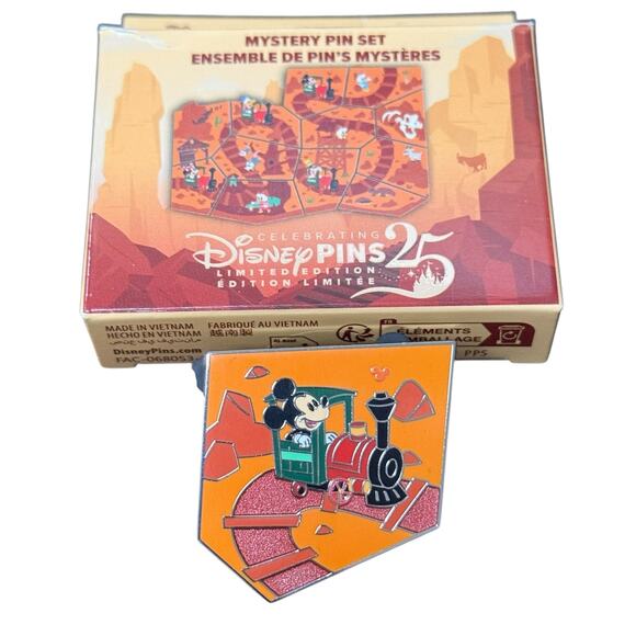 Disneyland Resort Thunder Mountain Attraction Map Puzzle Mickey Pin LE 475 2025 - Picture 1 of 3